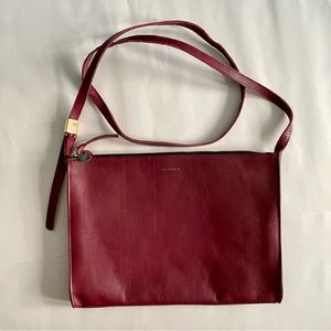 Clare V Sac Bretelle in Burgundy with Crossbody Strap